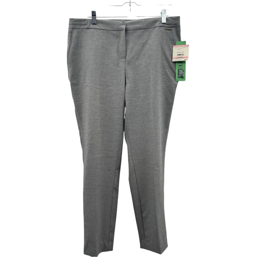 Anna Klein Gray Slim Fit Capris Trousers